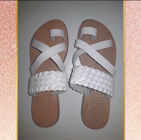 Guariz Brand Shoes - White Warache Sandals